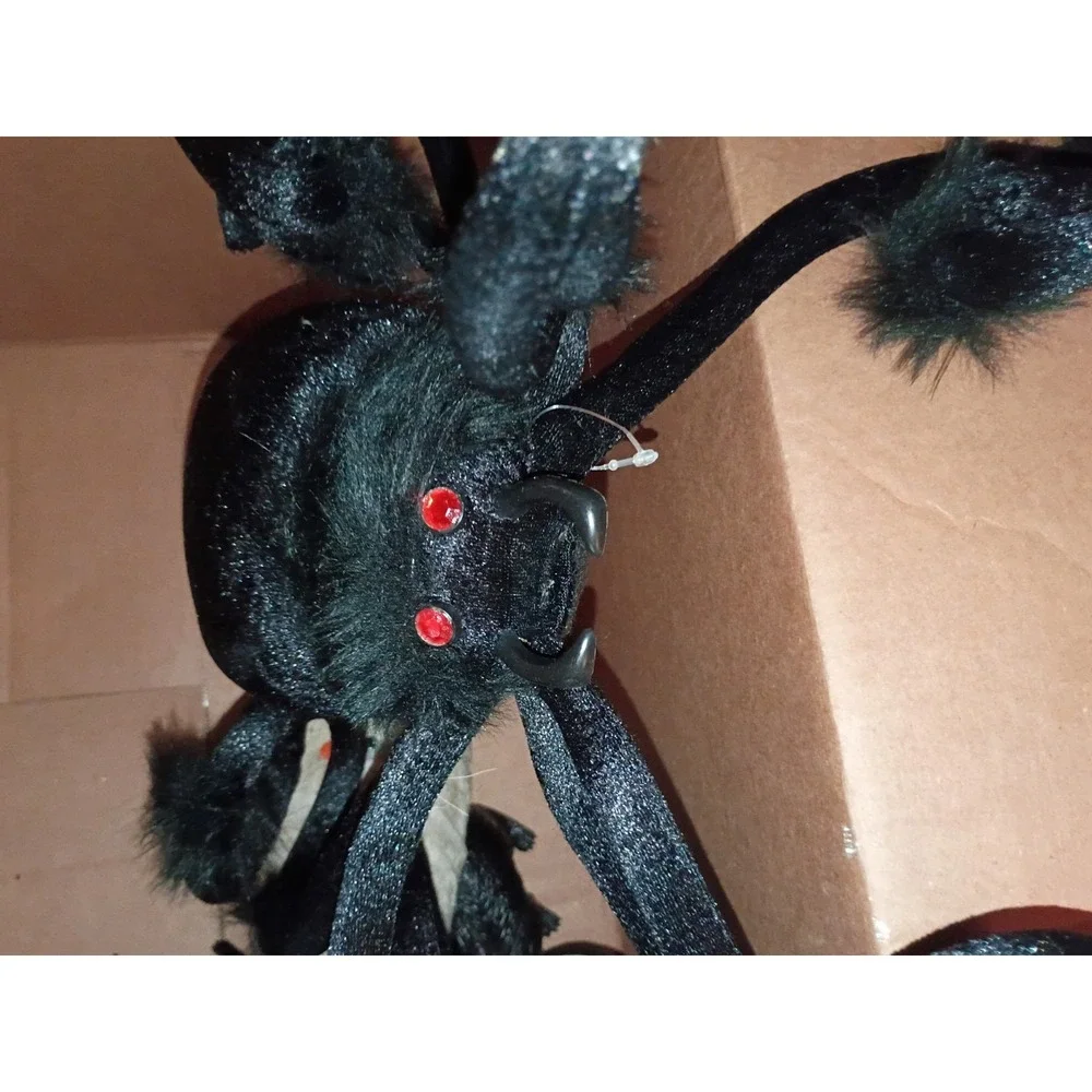 Large Fake Spider Halloween Decor Haunted House Prop Giant Soft BendableLot Of 7